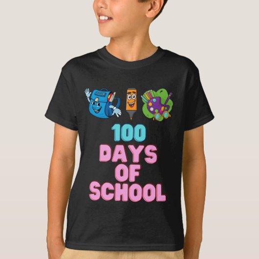 T-shirt 100 jours d'école (Devant)