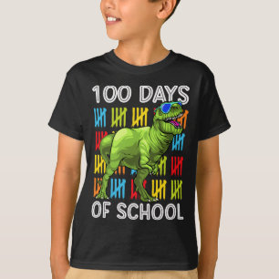 T-shirt 100 Jours D'École 100E Jour Dino T Rex Enseignant