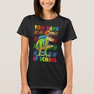 T-shirt 100 Jours D'École 100E Jour Dinosaur Trex Crayon