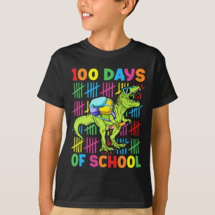 T-shirt 100 Jours D'École 100E Jour Dinosaure Garçons Enfa