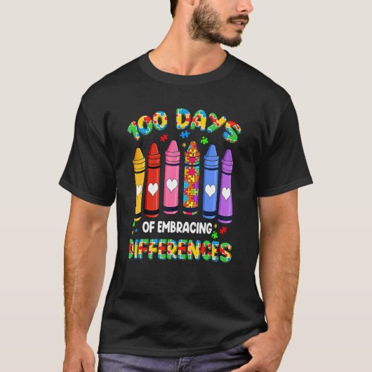 T-shirt 100 Jours D'école Acceptation des Différences Tsa (Devant)