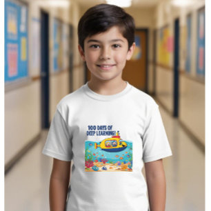 T-shirt 100 jours d'école Apprentissage profond garçons'