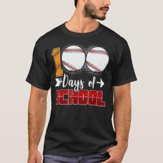 T-shirt 100 Jours d'École Baseball Enseignant Enfants 100è