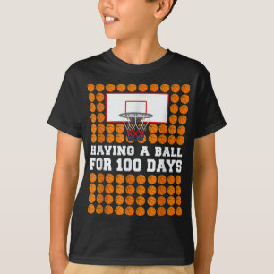 T-shirt 100 Jours D'école Basketball Balle du 100ème Jour