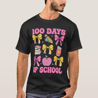 T-shirt 100 jours d'école Coquette Bow 100e jour d'école