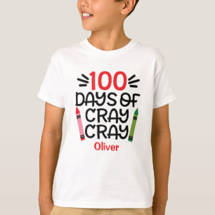 T-shirt 100 jours d'école Crayon personnalisé