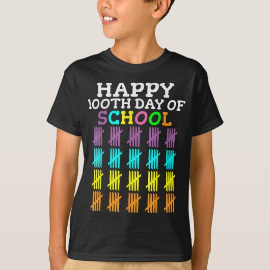 T-shirt 100 Jours D'école Élève Enseignant (Devant)