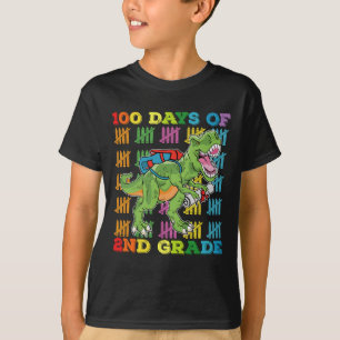T-shirt 100 jours d'école en 2e année T Rex dinosaure