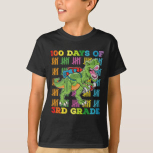 T-shirt 100 jours d'école en 3e année T Rex dinosaure