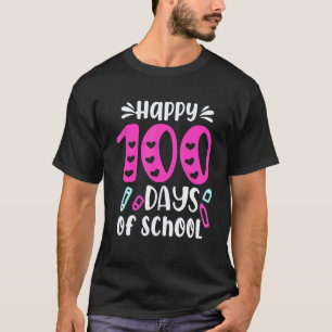 T-shirt 100 Jours D'école Enseignant Élève Joyeux 100ème J