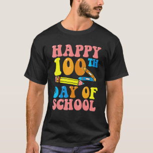 T-shirt 100 Jours D'école Enseignant Élèves Heureux 100ème