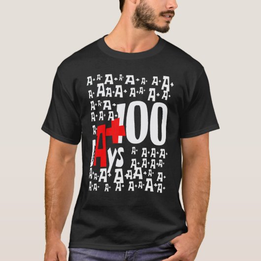 T-shirt 100 Jours D'école Enseignant Et Élève (Devant)