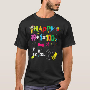 T-shirt 100 Jours D'école Enseignant ou Enfants Heureux 10
