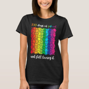 T-shirt 100 Jours D'École Et Toujours Aimant Il Heureux