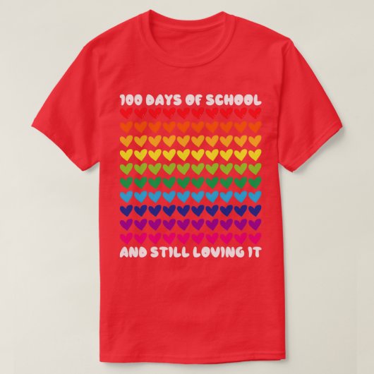 T-shirt 100 Jours D'École Et Toujours Aimer 5 (Design devant)