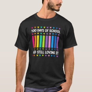 T-shirt 100 Jours D'École Et Toujours Aimer Ça Drôle 100E