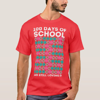 T-shirt 100 Jours D'École Et Toujours Aimer Il Fleurs