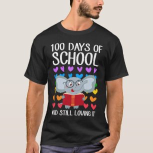 T-shirt 100 Jours D'école Et Toujours L'aimer Lire Ele