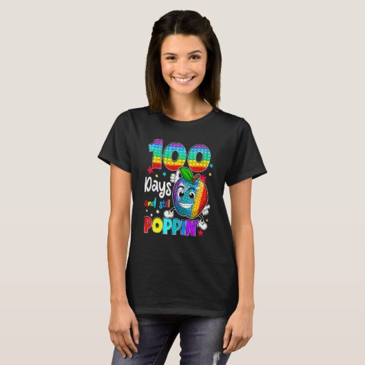T-shirt 100 Jours D'École Et Toujours Poppin Fidget 100ème (Devant entier)