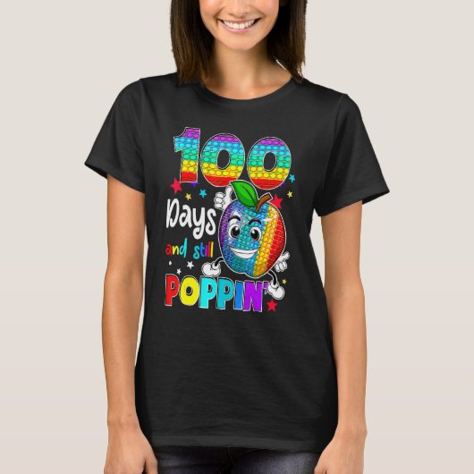 T-shirt 100 Jours D'École Et Toujours Poppin Fidget 100ème (Devant)