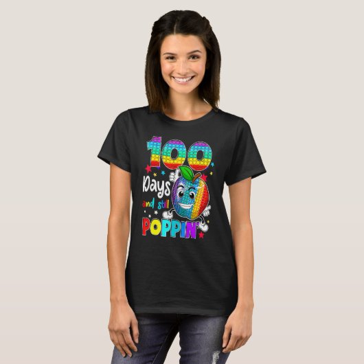 T-shirt 100 Jours D'École Et Toujours Poppin Fidget 100ème (Devant entier)