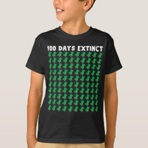 T-shirt 100 jours d'école éteint dinosaure trex drôle