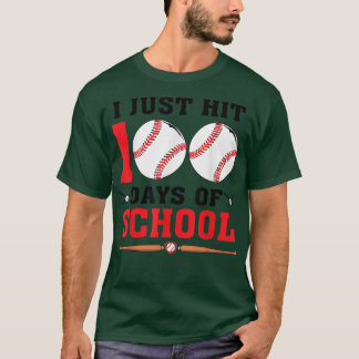 T-shirt 100 jours d'école Étudiants de baseball en materne