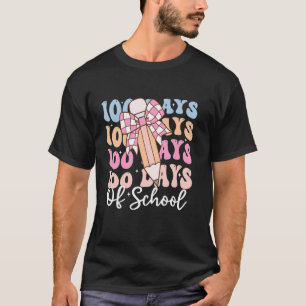 T-shirt 100 Jours d'École Filles Coquette Nœud 100ème Jour