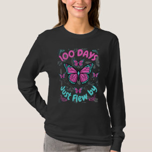 T-shirt 100 jours d'école Filles Papillon 100 Jours Juste
