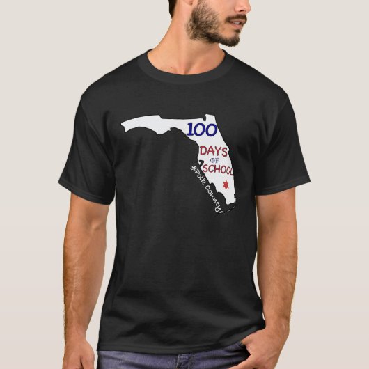 T-shirt 100 jours d'école Floride Comté de Polk élève te (Devant)