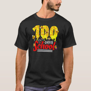 T-shirt 100 Jours D'école Groupe Mignonnes Abeilles Drôles