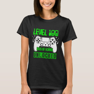 T-shirt 100 Jours D'École Jeux Vidéo Déverrouillés Garçons