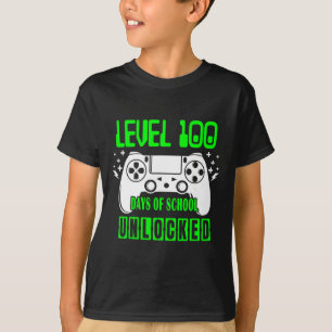 T-shirt 100 Jours D'École Jeux Vidéo Déverrouillés Garçons