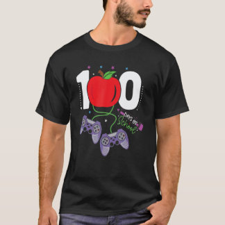 T-shirt 100 Jours D'école Joueur Vidéo Games Élève Enseig