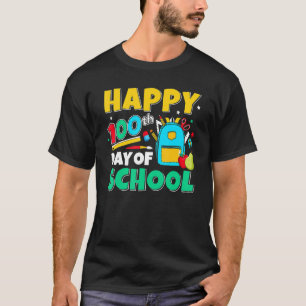 T-shirt 100 Jours D'École Joyeux 100E Jour De Filles D'Éco