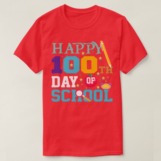 T-shirt 100 Jours D'École Joyeux 100E Jour De TShi Classiq (Design devant)