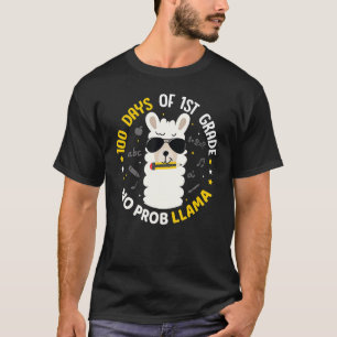 T-shirt 100 Jours d'École Llama Filles 1re Classe Pas de P