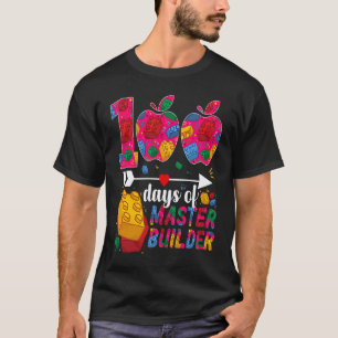 T-shirt 100 Jours d'École Mignon Jouet Construire Briques