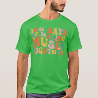 T-shirt 100 jours d'école Musiceacher ami drôle