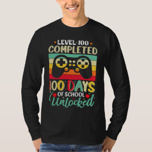 T-shirt 100 jours d'école Niveau 100 débloqué, Jeux vidéo