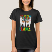 T-shirt 100 jours d'école Pas de Prob-llama Llama Enseigna (Devant)
