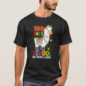 T-shirt 100 Jours D'école Pas De Prob-llama Llama Enseigna (Devant)