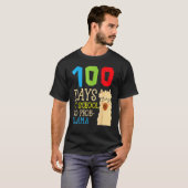 T-shirt 100 Jours D'École Pas De Prob Llama, Mignonne Alpa (Devant entier)