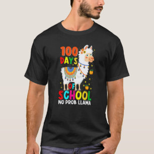 T-shirt 100 Jours D'école Pas De Problama Lama Professeur