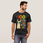 T-shirt 100 Jours D'école Pas De Problème Amoureux De Lama (Devant entier)