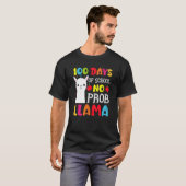 T-shirt 100 Jours D'école Pas De Problème lama Llama Ensei (Devant entier)