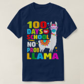T-shirt 100 jours d'école Pas de problème Llama FaceMask (Design devant)