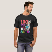 T-shirt 100 Jours D'École Pas De Problème Llama Joyeux 100 (Devant entier)