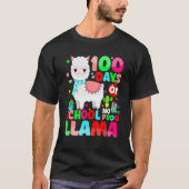 T-shirt 100 Jours D'école Pas De Problème Llama Llama Ense (Devant)
