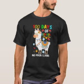 T-shirt 100 jours d'école Pas de problème-llama Llama Ense (Devant)